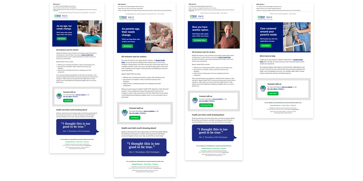 Baptist Health PACE Email Graphics