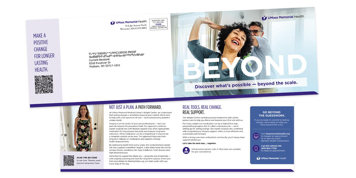 UMMC Bariatrics Direct Mail creative sample
