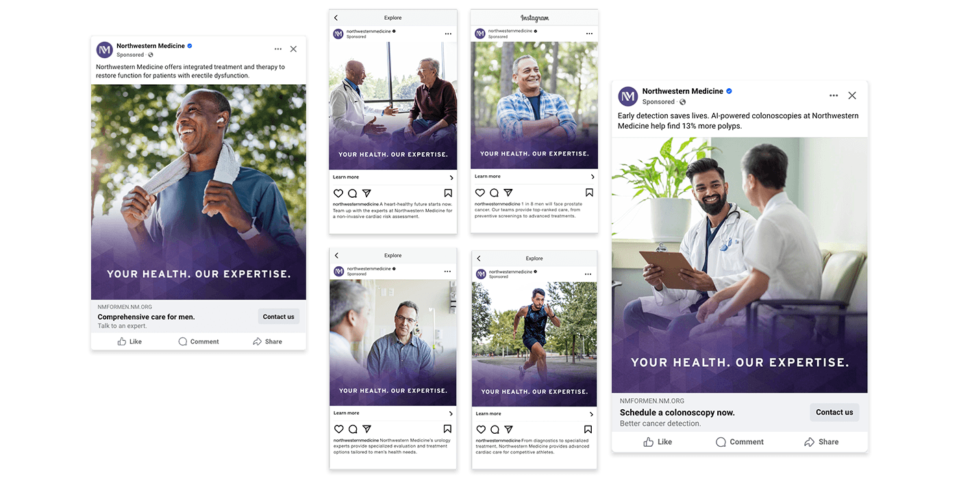 Northwestern Medicine Mens Health Social creative