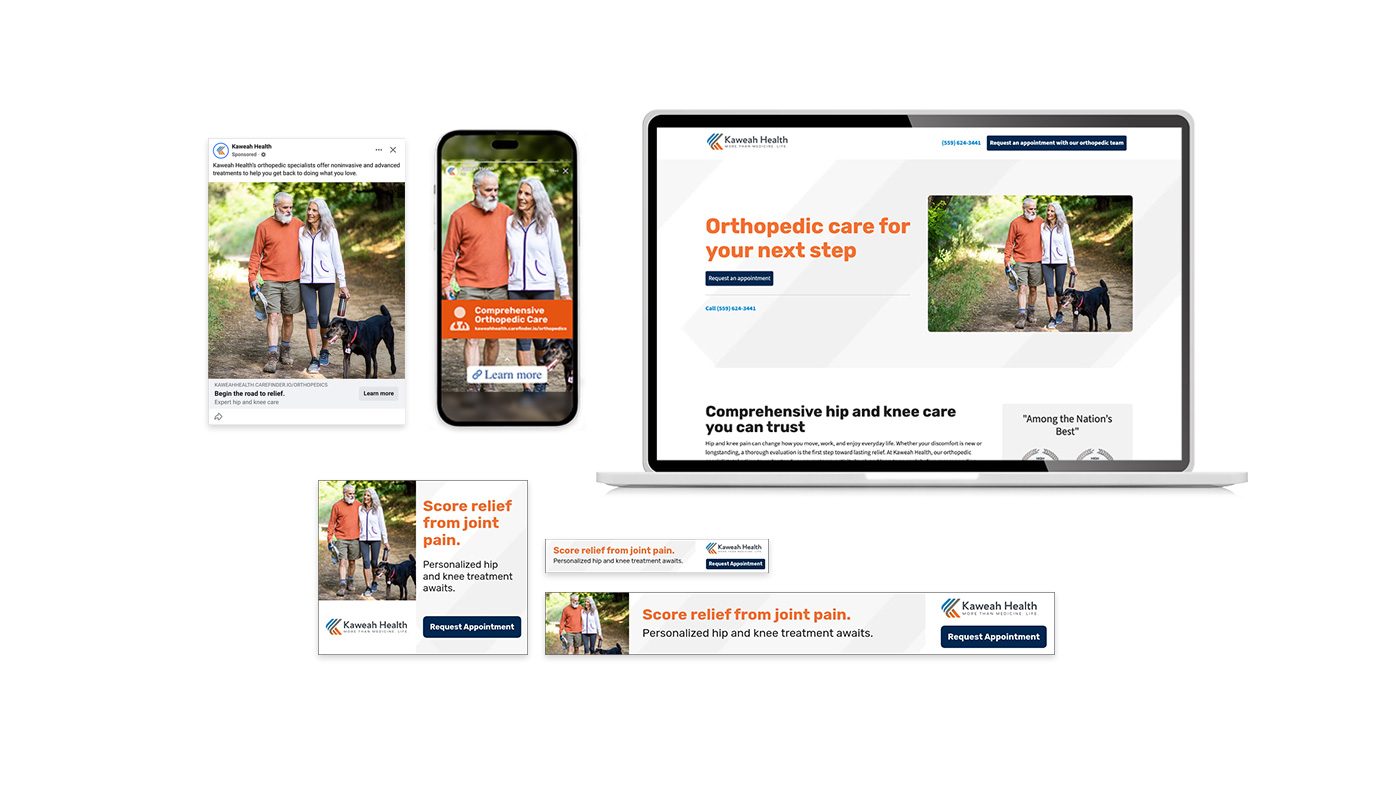 Kaweah Health's Programmatic EDGE Orthopedics Campaign