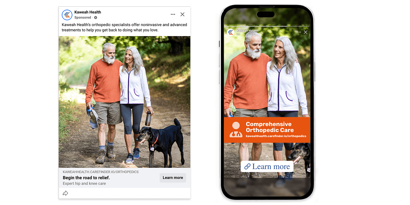 Kaweah Health's Orthopedics Social Campaign