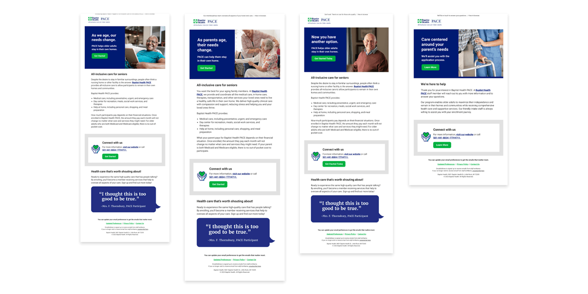 Baptist Health PACE Email Graphics